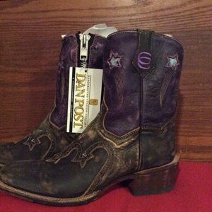Dan Post purple western cowboy boots